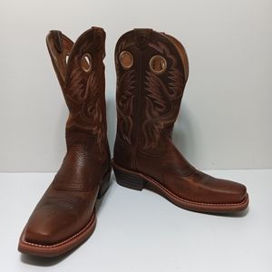 Men's Ariat Western COWBOY Leather boots Med Width Size 10.5 Brown